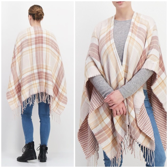 Steve Madden Women's Reversible Multi Cardigan/Kimono in Blush O/S, EUC - Picture 16 of 16